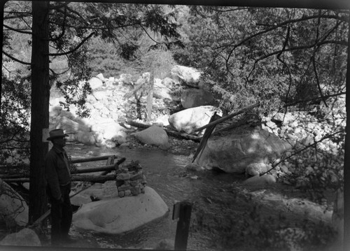 South Fork Kaweah River, Flood and Storm Damage, flood damage to roads and bridges along South Fork. Walker pictured