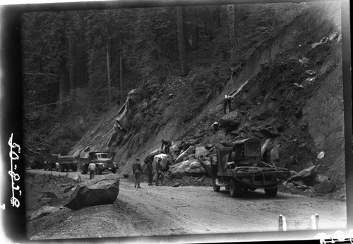 Flood and Storm Damage, slides on Generals Highway. Maintenance Activities