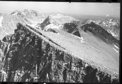 Misc. Mountains, Mount Langley from Mt. Whitney. Kern Plateau in background. Views from Mount Whitney