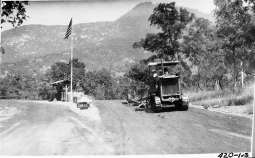 Construction, Road oiling and grading, Maintenance Activities. Buildings and Utilities, Foothills Entrance Station