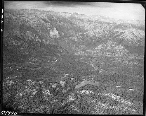 Meadow Studies, from the west, air photo, Field notebook pg 1109