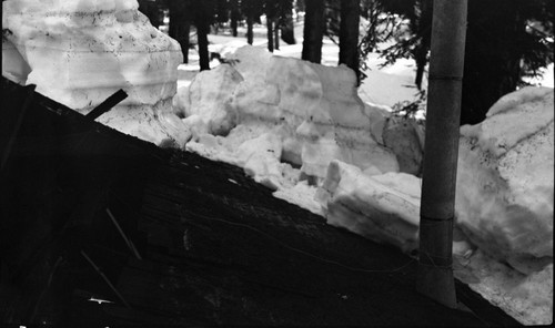 Record Heavy Snows, Buildings and Utilities, Commissioner's Cabin, Fry Cabin, destroyed by snow