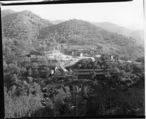 South Fork Kaweah River, Tulare Co. CCC camp and barracks. Maxon Ranch. [8x10 print]