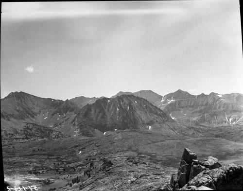 Pinchot Pass, view south to Mount Cedric Wright. Misc. Mountains