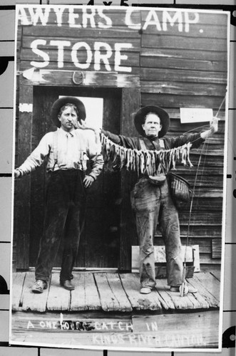 Historic Individuals, Viola Kanawyer at Kanawyers Store. Fishing