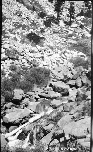 High Sierra Trail Investigation, Talus slopes, up Wallace Creek there is quite little of this boulder formation to be encountered