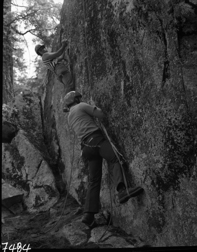 Interpretive Activities, climbing demonstration, with John Krambrink and Milo Jenkins. NPS Individuals