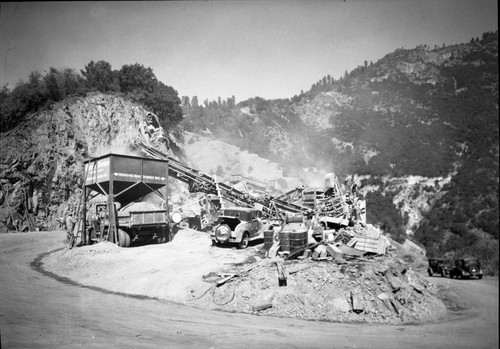 Construction, Paving operation on highway