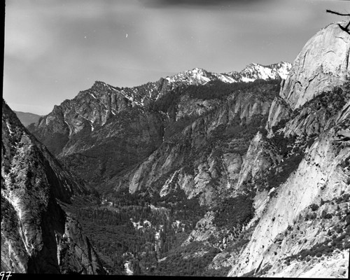 Tehipite Valley, Aerial from upstream. Ridges, Tombstone Ridge