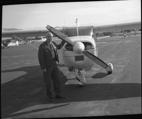 Woodlake Airport, Tulare Co. Park Superintendents, Supt. David Thompson and his plane