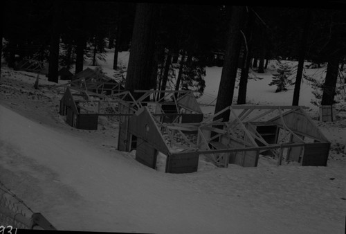 Record Heavy Snows, Snow damage to Pine Camp tent-frame, seasonal quarters