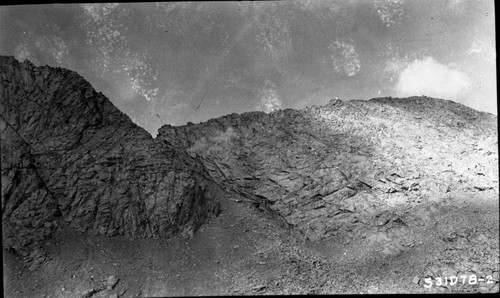 Construction, Trail routes, John Muir Trail (note blasting cloud near pass)