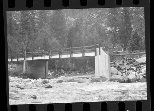 Flood and storm damage, damage to bridge