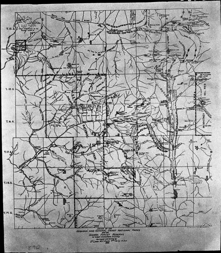 Maps and Graphics, Sequoia and General Grant Parks, 1896