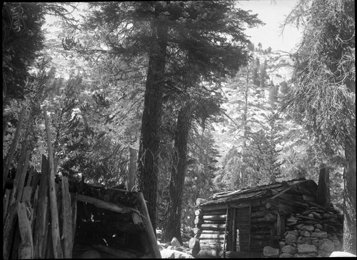 Backcountry Cabins and Structures. Shorty Lovelace cabins in upper Cloud Canyon on edge of Whaleback
