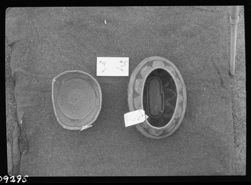 Indian Baskets, Close-up photos with identification numbers