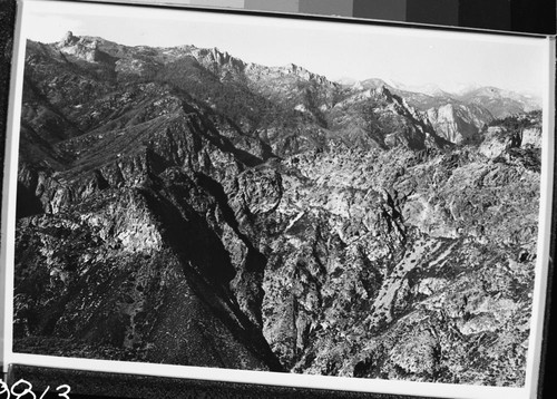 Tehipite Dome, long shot from Hume Lake area. Ridges - Tombstone Ridge. Misc. Domes - The Obelisk