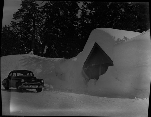 Record Heavy Snow, Lodgepole maintenance area in deep snow