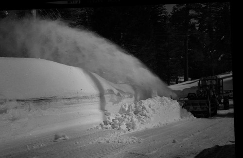 Record Heavy Snows, Upon removal from Visitor Center snow had to be blown into nearby meadow (See negatives No. 00945-6)