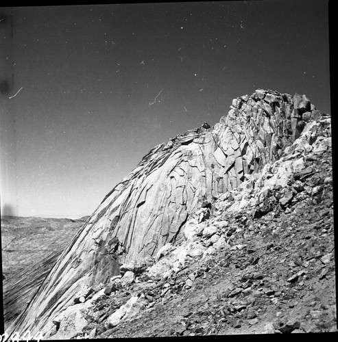 Elizabeth Pass, exfoliation and weathering, view west