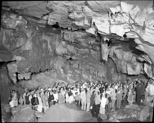 Crystal Cave, Visitors in Marble Hall. Interior Formations, Interpretive Activities