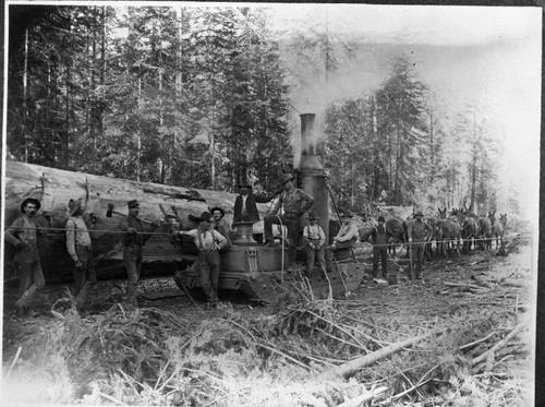 Logging, Donkey engine on skid