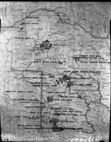 Sequoia National park, Maps and Graphics, Sequoia Grove map