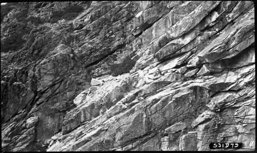 Construction, Exfoliation/ Weathering, looking south across Hamilton Gorge near bridge site