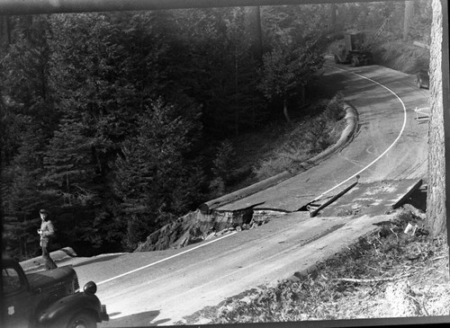 Wayne Alcorn, 5001121, Generals Highway, Grant Grove area, KCNP, Flood and Storm Damage, washout near the "Wye"