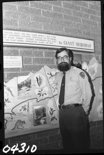 NPS Individuals, Exhibits. Larry L. Norris, Naturalist at the Ash Mountain Visitor Center exhibit