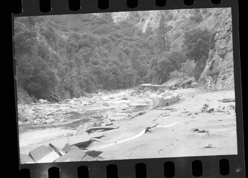 Flood and storm damage, flood damage to Highway 180 near Boyden Cave