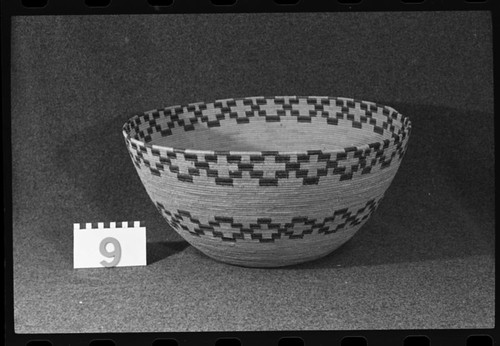 Indian Baskets. Catalog number on card in photo. Two negatives bracheted