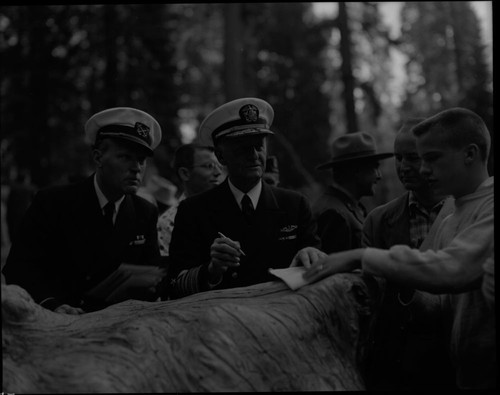 Dedications and Ceremonies, Grant Tree dedication Admiral Nimitz with aide