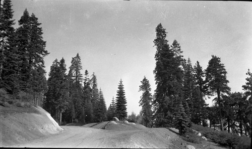 Construction, Generals Highway near completion, unpaved