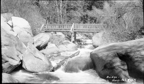 Bridges, Hospital Rock Bridge. (near Buckeye Flat ?, Paradise Creek ?) MIsc. Creeks. unknown date