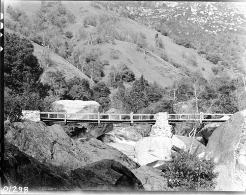 Bridges, Hospital Rock Bridge following reconstruction. Foothill Woodland Plant Community