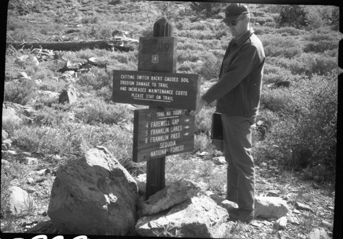 Signs, Trail signs. Individual unidentified