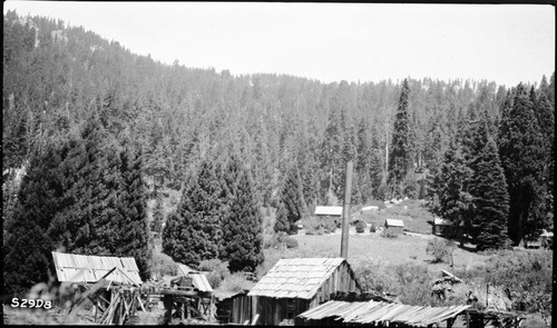 Logging, Atwell Ranger Station (in background) and Saw Mill