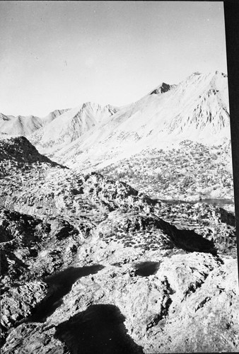 Rae Lakes Basin Panorama. Near left panel of a six panel panorama