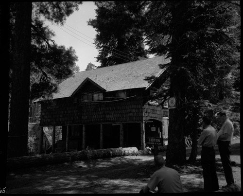 Buildings and Utilities, Private Cabins at Wilsonia. L to R: Jerry Eubanks, Vince Heft, Jack High