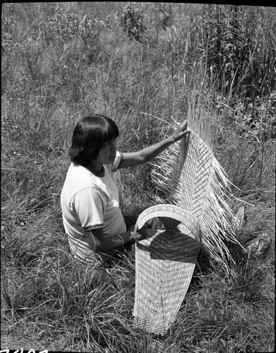 Interpretive activities, Indian demonstration with Barbara Bill. Indian Baskets, NPS Individuals