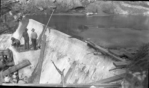 Flood and Storm Damage, reservoir completely filled with sediment after one nights rain