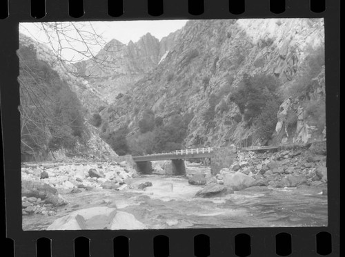 Flood and storm damage, flood damage to Highway 180 near Boyden Cave