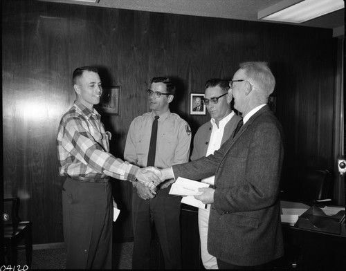 NPS Groups, L to R: Lorne West, John Bowdler, Ernest Scott and Superintendent Davis. Park Superintendent