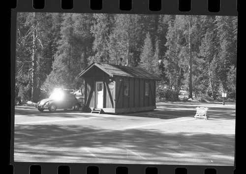 Buildings and utilities, old campground entrance station at Lodgepole