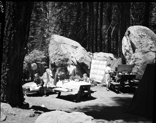 Camping, Upper Paradise Campground, Mr. Roy Thiederman and family. 1025 South Gramerly Dr. Los Angeles 19, California