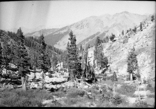 Misc. Mountains, Empire Mountain, view down Eagle Creek from just below Eagle Lake Dam