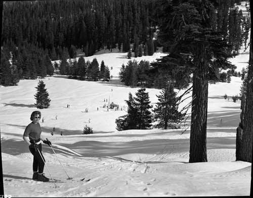 Skiing, Intermediate tow, Wolverton, Marylyn Hall in photo