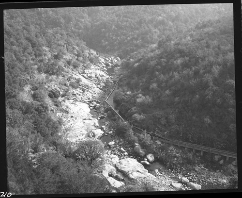 Flumes, Marble Fork Kaweah River, Misc. Resource Management Concerns. Kaweah No. 3 Investigation. Middle Fork Flume intake