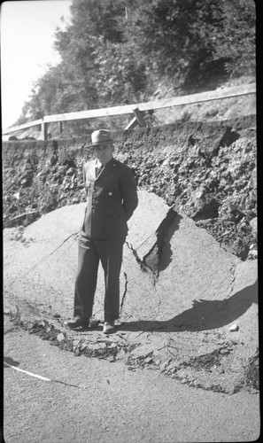 Floods and Storm Damage, slide on Generals Highway. Dan J. Tobin, Sr